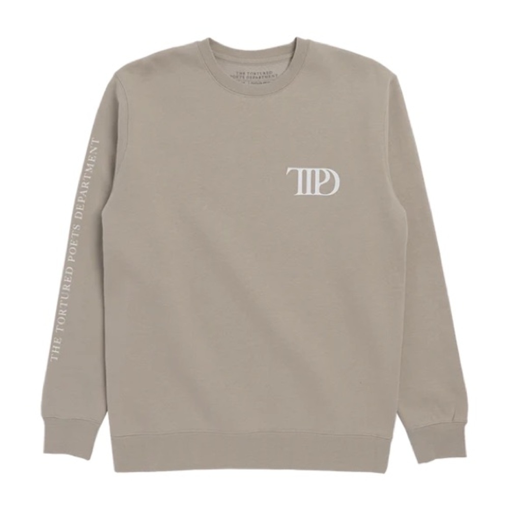 TAYLOR SWIFT • TTPD BEIGE CREWNECK (M)
